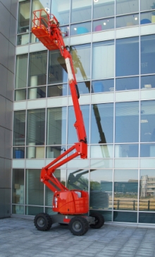 Image d'une nacelle pour le lavage des vitres en hauteur