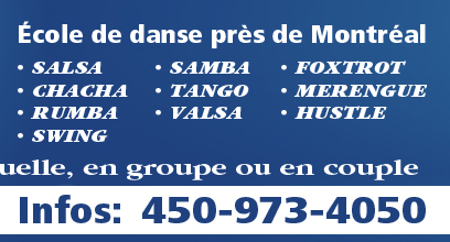 Coordonnées de l'école de danse située à Montréal Est PAT près de Laval.